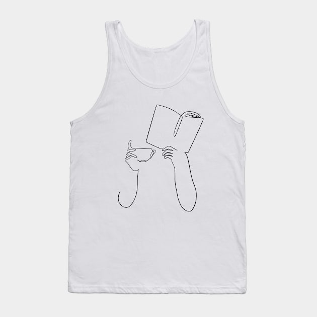 Book & coffee Tank Top by Printable Muse